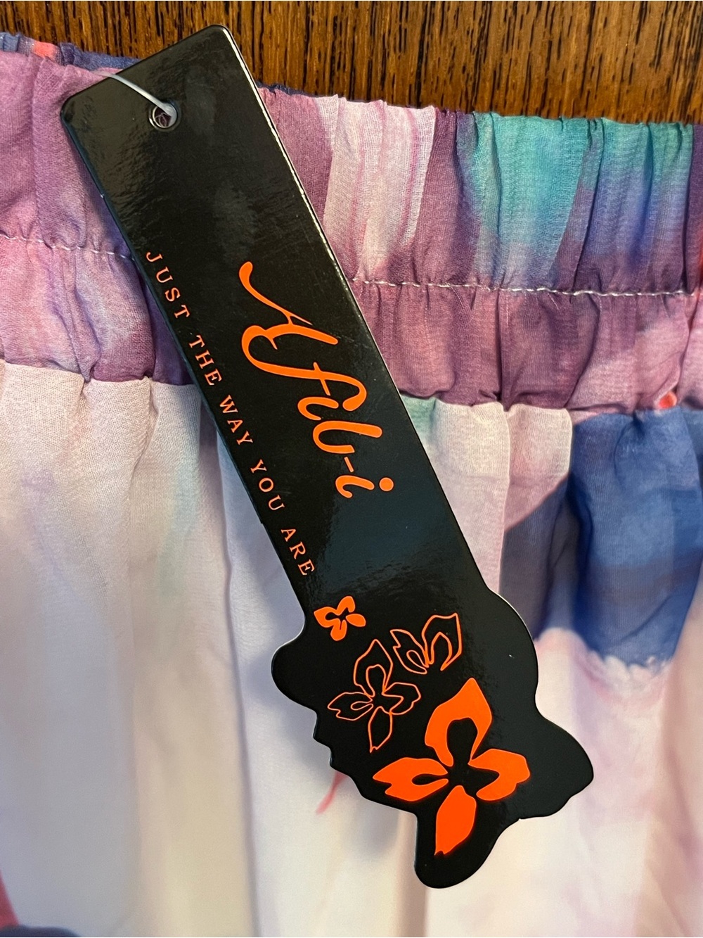 Women's Floral Watercolor Maxi Skirt - Pink & Purple - Picture 5 of 5